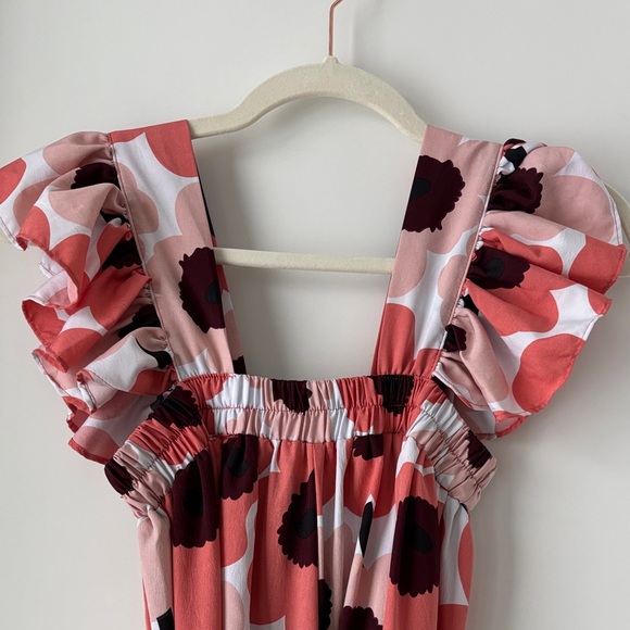 Floral Ruffle Maxi jumpsuit - Picture 4 of 5